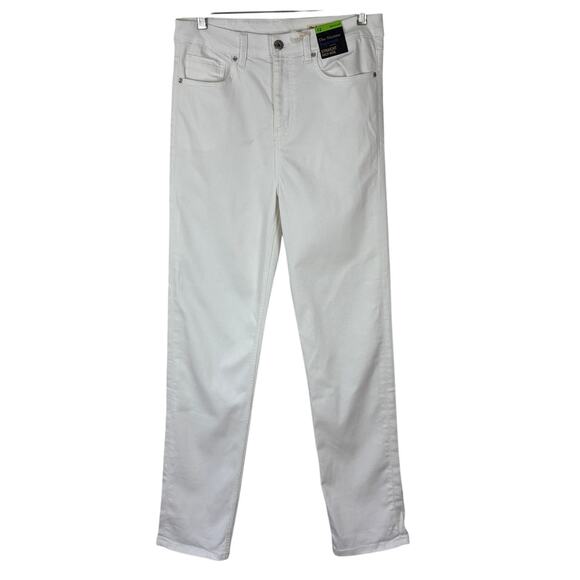 M&S NEW The Supersoft Sienna Straight Jeans High Rise White UK 12/ US 8 - Picture 1 of 10
